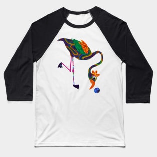 Colorful Bird with Ball Baseball T-Shirt